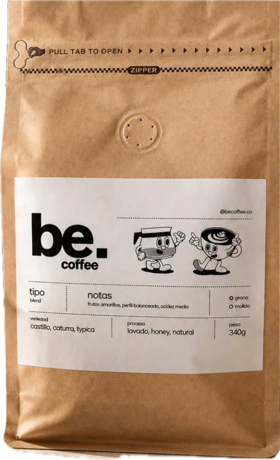 bolsa de café en grano be. coffee 340g